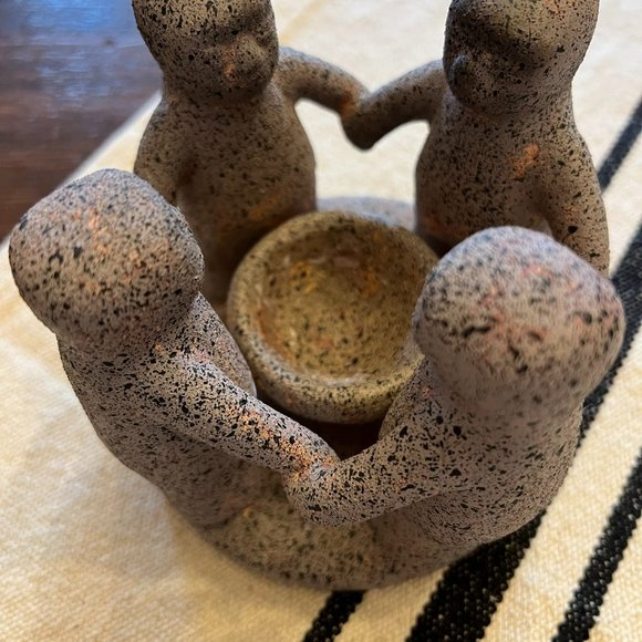 Circle of Friends Four Candle Holder PENCO Vintage Decorative Art Pottery - Picture 2 of 7